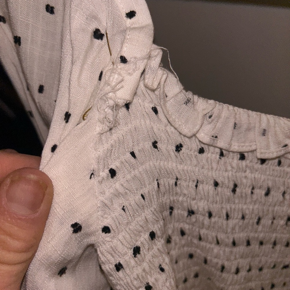 Solid And Stripped Polka Dot Crop Top - image 3